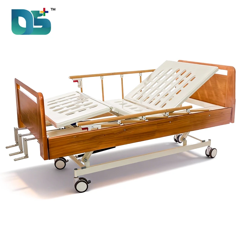 3-Function Manual Hospital Bed with Solid Wood Bedboard (BC03-1B)