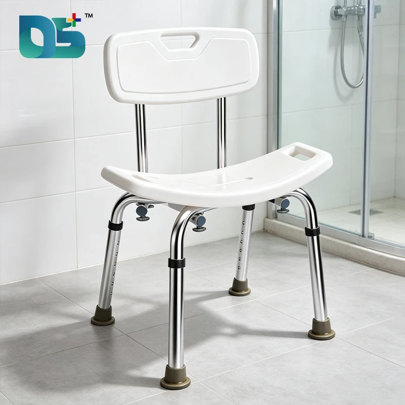 Aluminum Alloy High Backrest Bath Chair with U-Shaped Seat (D02)