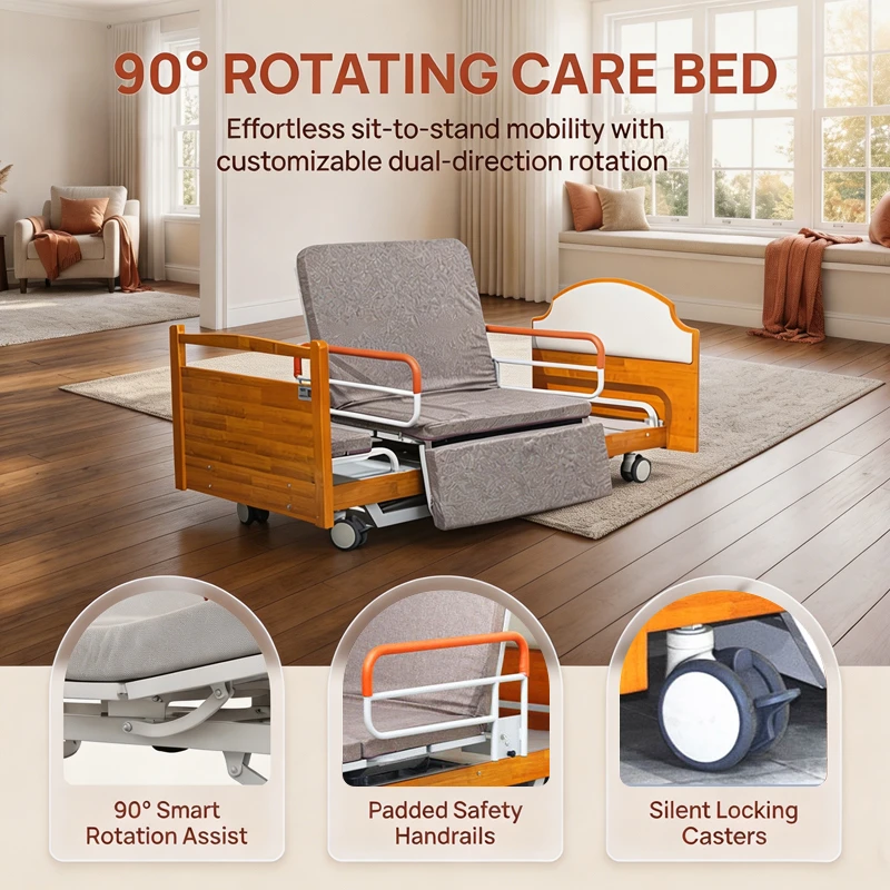 Premium Electric Rotating Nursing Bed with 90&deg; Transfer Function (DS-DJ1)