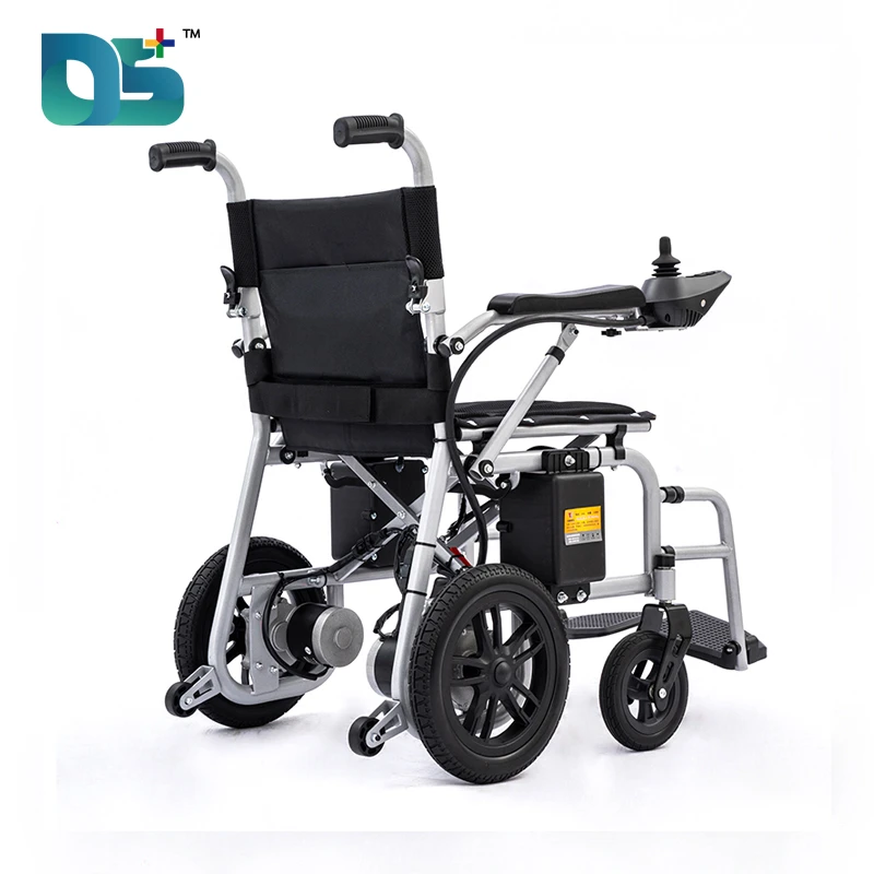 Folding Carbon Steel Electric Wheelchair with 12" Rear Wheels (NSDS02)