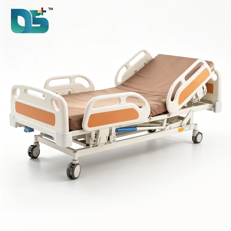 3-Function Manual Hospital Bed with Solid Wood Bedboard (BC05-1)