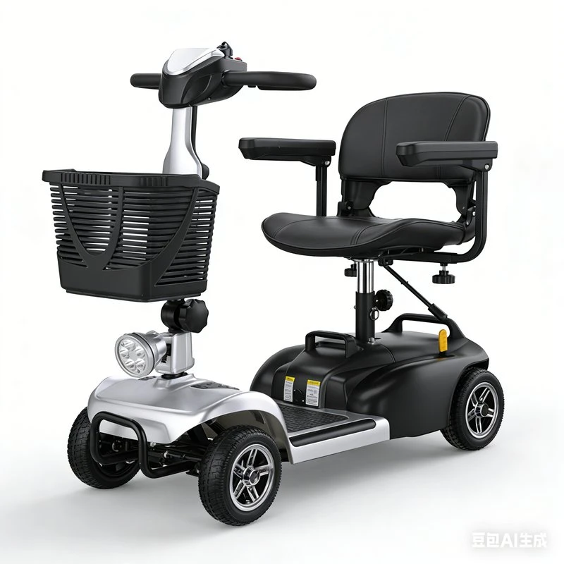 4-Wheel Folding Mobility Scooter with Electromagnetic Brake (DS-6007)