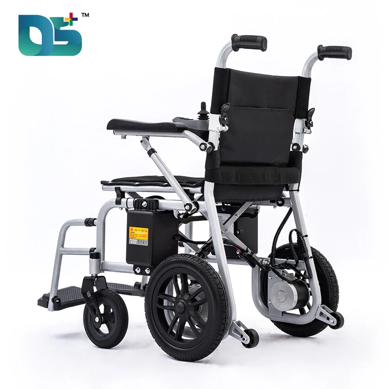 Folding Carbon Steel Electric Wheelchair with 12" Rear Wheels (NSDS02)