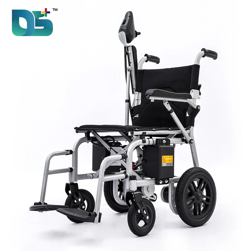 Folding Carbon Steel Electric Wheelchair with 12" Rear Wheels (NSDS02)