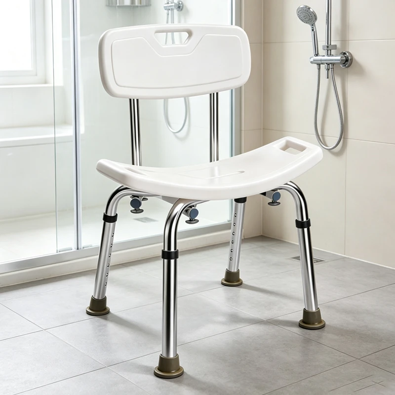 Aluminum Alloy High Backrest Bath Chair with U-Shaped Seat (D02)