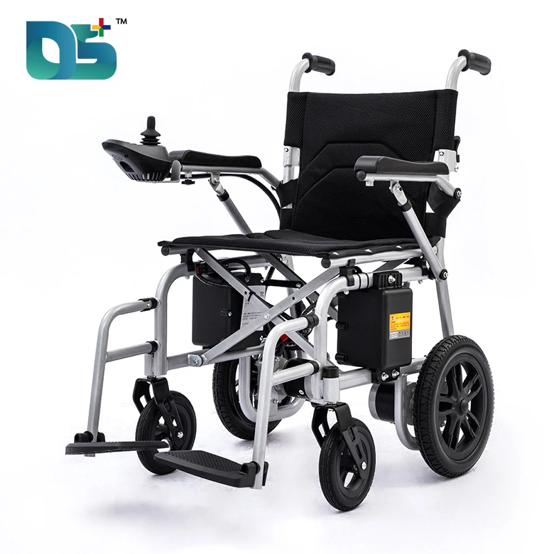 Folding Carbon Steel Electric Wheelchair with 12" Rear Wheels (NSDS02)