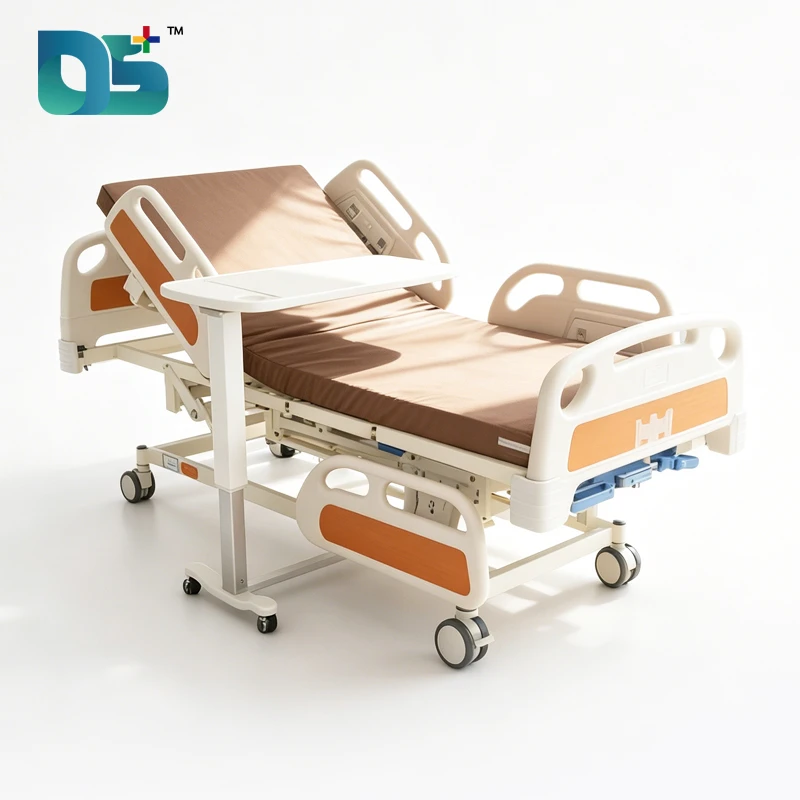 3-Function Manual Hospital Bed with Solid Wood Bedboard (BC05-1)