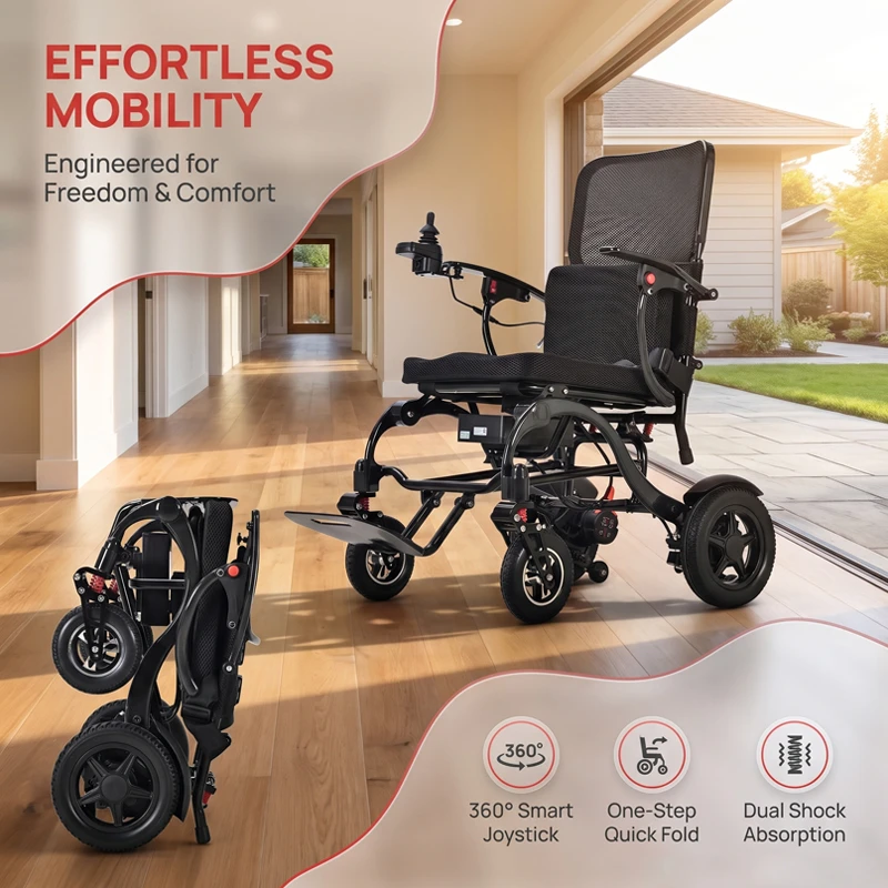 Fully-Automatic Lightweight Carbon Fiber Electric Wheelchair (NSDS08)
