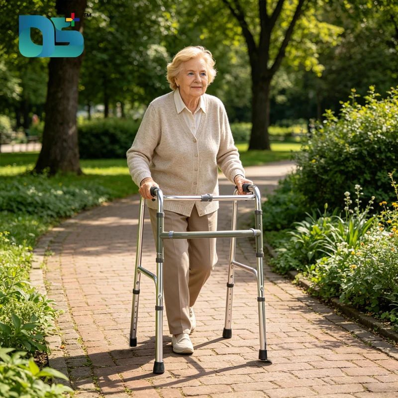 Heavy-Duty Aluminum Walking Aid with Reciprocal & Fixed Modes (ZX-04)