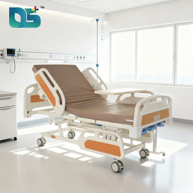 3-Function Manual Hospital Bed with Solid Wood Bedboard (BC05-1)