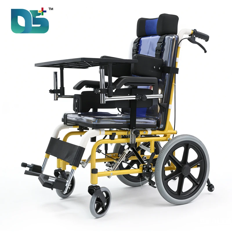0-90&deg; Reclining Manual Wheelchair with Solid Tires (DS-16P)