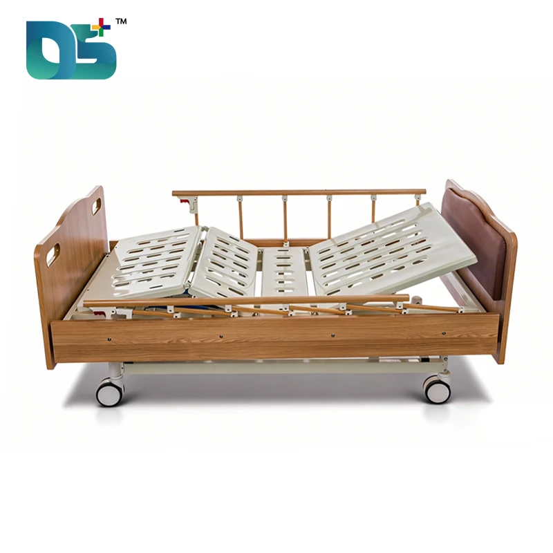 3-Function Manual Hospital Bed with Solid Wood Bedboard (BC03-1C)