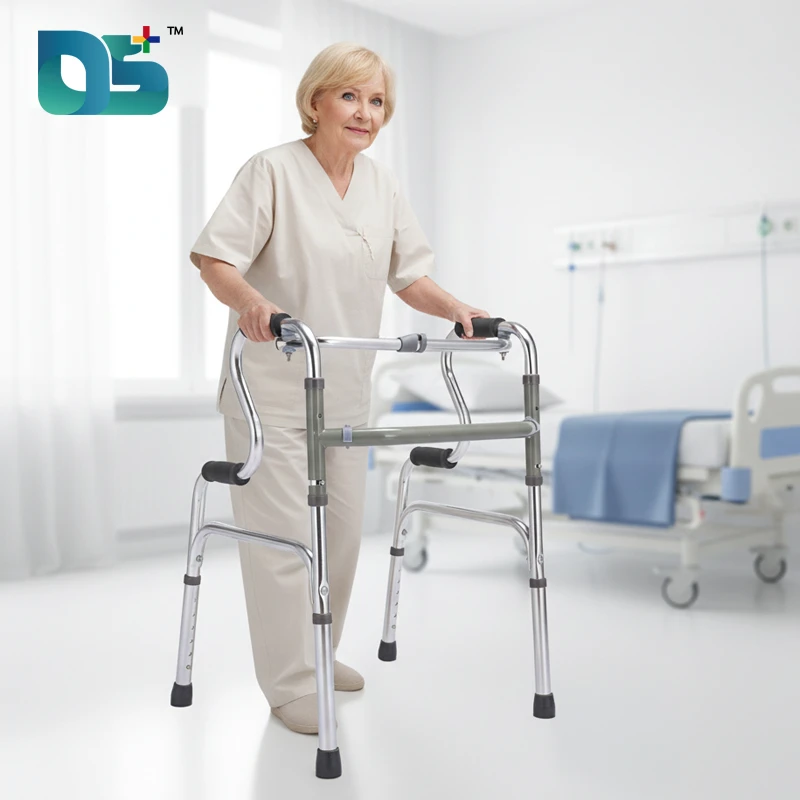 Heavy-Duty Aluminum Walking Aid with Reciprocal & Fixed Modes (ZX-04)