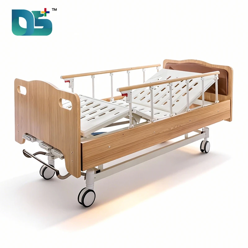 3-Function Manual Hospital Bed with Solid Wood Bedboard (BC03-1C)
